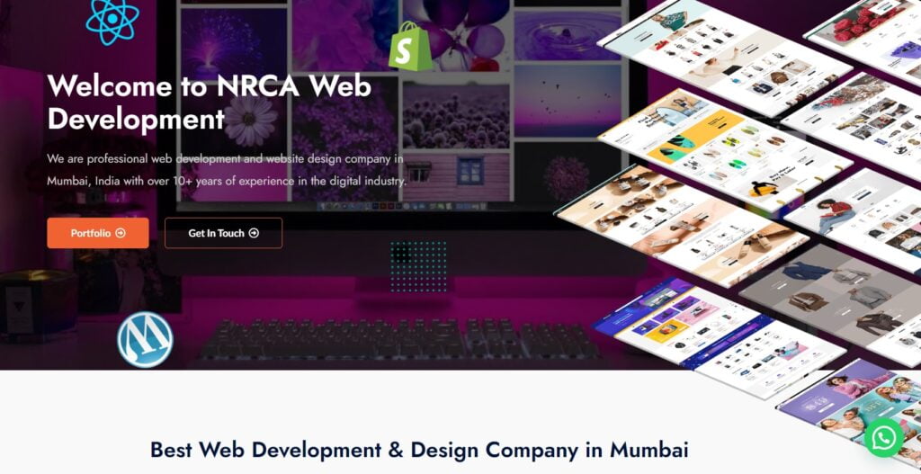attractive NRCA Web development company page