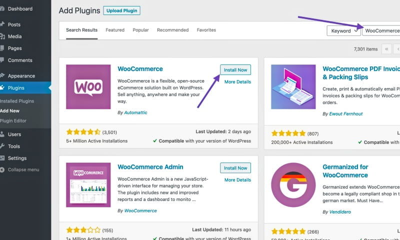 WooCommerce plugins for WordPress