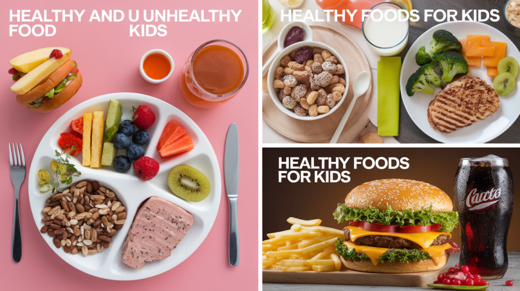 Healthy and Unhealthy Food for Kids